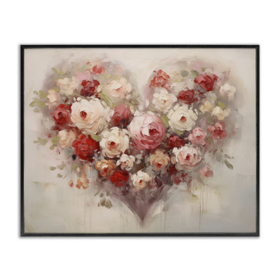 Saint-Valentin, cœur rose, estampe numérique, design par Arlington Prints