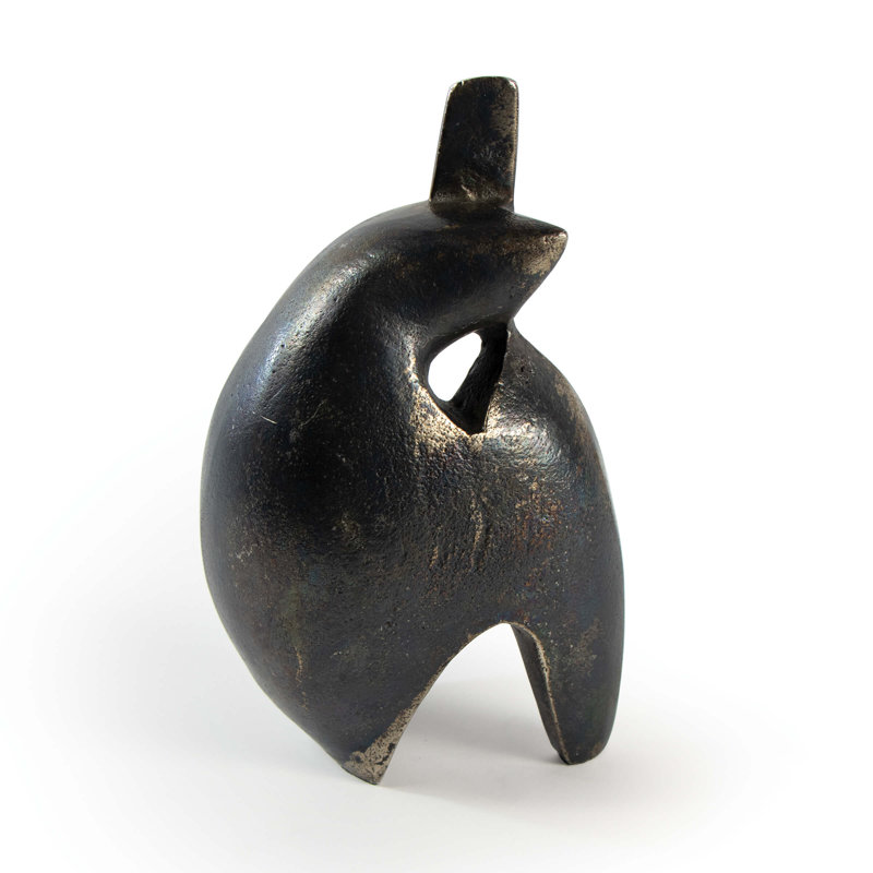 Blackened Zinc Modern Abstract Metal Sculpture