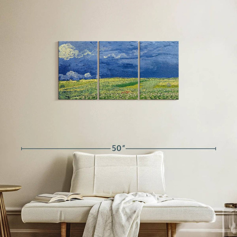 Alvord Wheatfields Under Thunderclouds, 18" H x 38" W