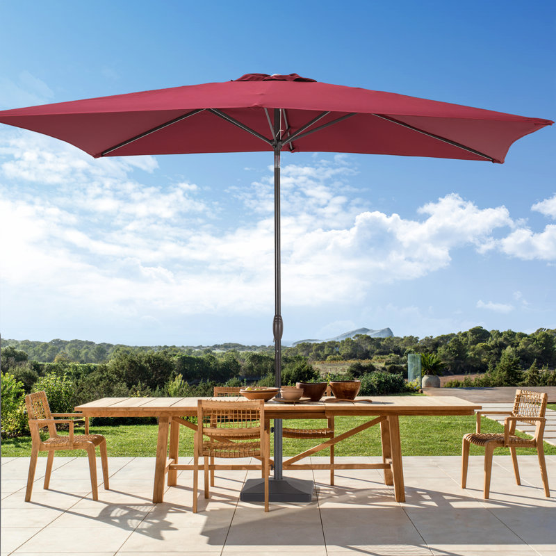 Parasol de marché rectangulaire 72 po x 108 po Samentha, Vin rouge