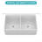 33 Inch White Ceramic Porcelain Double Bowl Farmhouse Sink, Durable and Easy-Clean with Space-Saving Track Design