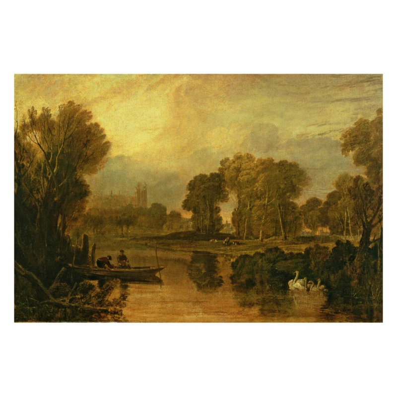 «Eton College from the River or The Thames at Eton» par Joseph Mallord William Turner - Estampe numérique, H 22 po x l 28 po