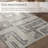 Geometric Gray/Cream Rug-2126408090