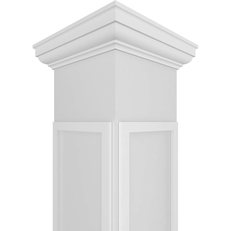 Craftsman Classic Square Non-Tapered Arts & Crafts Fretwork Column, 108" H x 7.625" W x 7.625" D