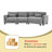 Redenius 123" Curved Corduroy Sectional Sofa Seater for 4-1565147924