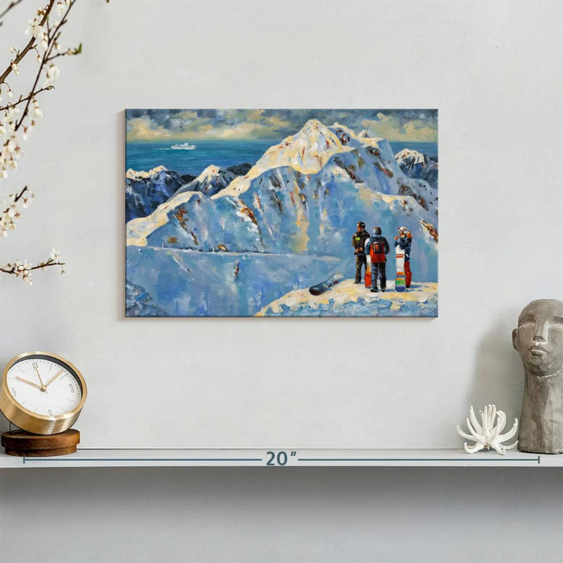 Sireci Ski Mountain, 8" H x 12" W