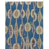 Miri Wool Ikat Area Rug in Blue/Beige
