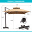 Antony 153" X 116" Rectangular Cantilever Umbrella, Weighted Base Does Not Include-699757913