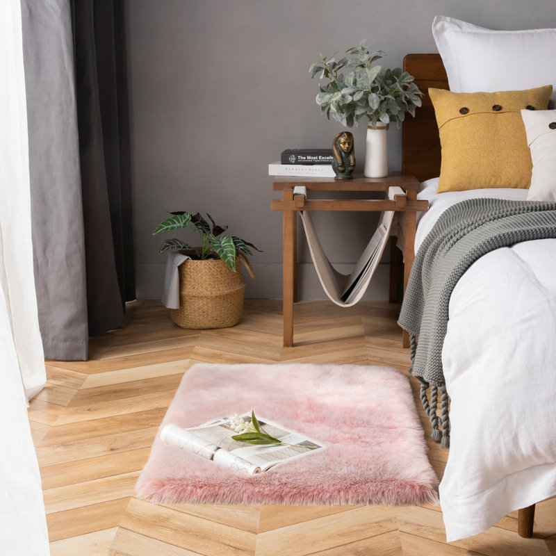 Tapis rose tissé à la machine 2 pi x 3 pi Novelty, Rectangle 2 pi x 3 pi