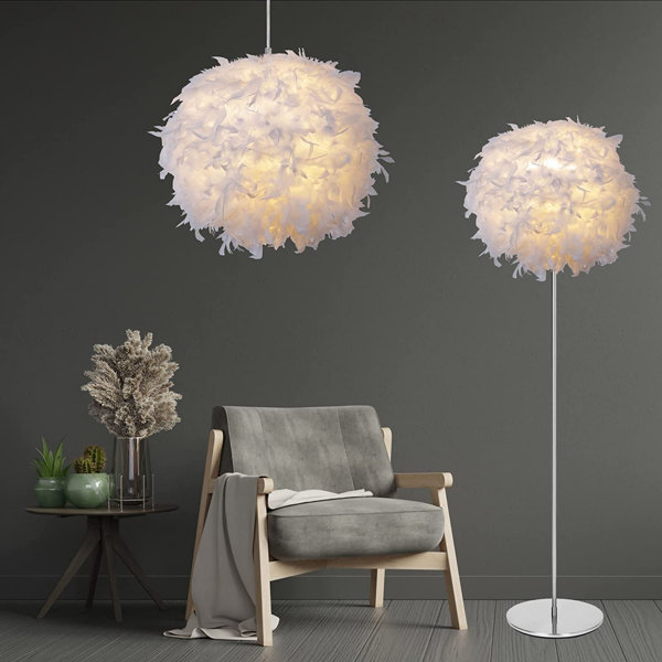 Buy White Feather Easy Fit Lamp Shade from Next Ireland