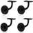 Matte Black Handrail Brackets For Stair Railings Wood And Steel Handrails - 4 Pack