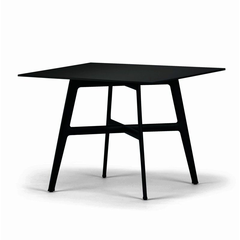 Seax Outdoor Square Dining Table, Ebony