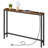 39.4" Skinny Console Table With Power Outlet, 5.9" Behind Couch Table With Charging Station