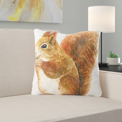 Quach Squirrel Square Pillow Cover & Insert