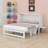 White Queen Murphy Bed Cabinet with Charging Station and Side Shelves, Space-Saving Wall Bed Frame-2137416301-2137416302