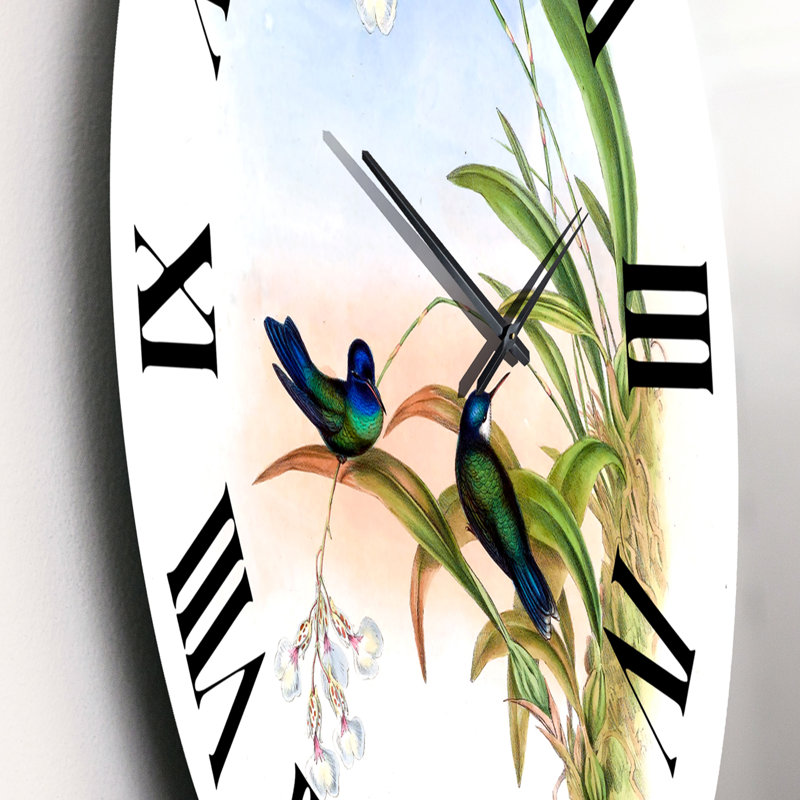 Vintage colibri III - horloge murale traditionnelle, Petit