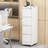 White 4 Drawer File Cabinet On Wheels, Metal, Adjustable Bar, - Tilt System, Easy Assembly, Steel Bearing Suspension, Low Maintenance Vertical Cabinet, White, Secure Storage For Valuables, Feature,-1114163668