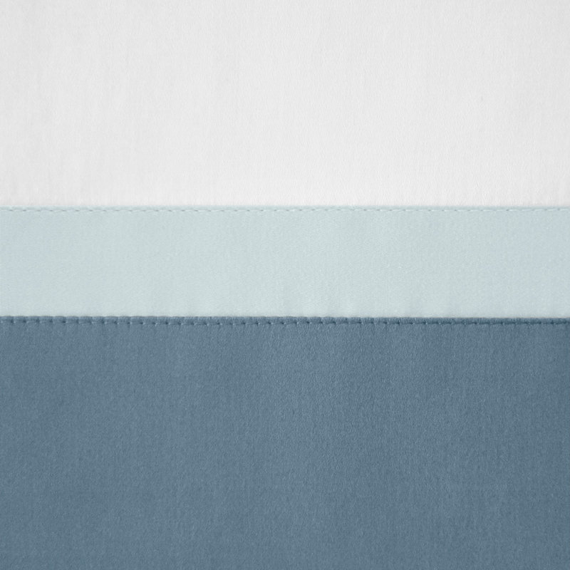 Borders Sham, White/Sion/Slate Blue, Euro