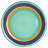 Service de table 12 pièces en grès multicolore vert