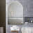 Arched Silver 20X30 Inch Wall Mirror For Bathroom Elegance, 4Mm Hd Glass, - Rust Frame, Installation Manual Inches, Shatterproof-1703323505