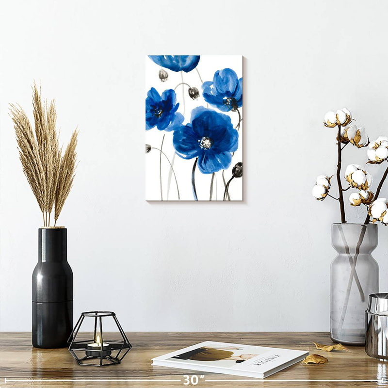 Harnek Cobalt Garden I, 12" H x 8" W
