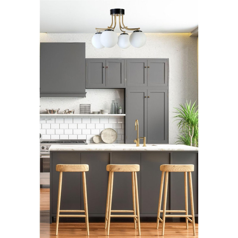 Chandle Chandelier, White/Black