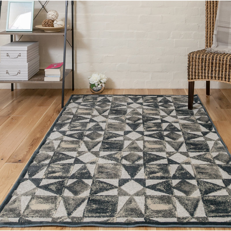 Tietjen Abstract Shag Area Rug, Rectangle 140 x 200cm