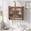 Modern two-door wall cabinet with three levels of storage for the kitchen-106349670