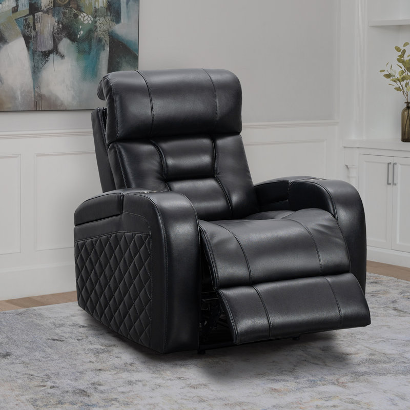 Fauteuil de cinéma inclinable en cuir véritable Artella