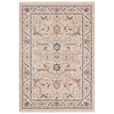 Tapis oriental beige en polypropylène tissé à la machine Daltry
