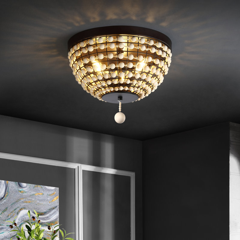 Aaryona Solid Wood Flush Mount
