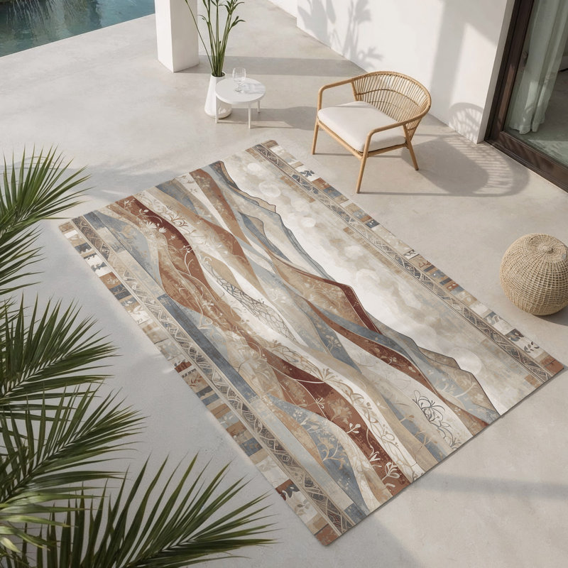 Tapis intérieur et extérieur Serene Pathway, Rectangle 1 pi 6 po x 2 pi 6 po