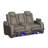 Ivy Bronx Taionna Power Motion Loveseat with Power Headrest, Led, and Console in Rocky Grey/Brown