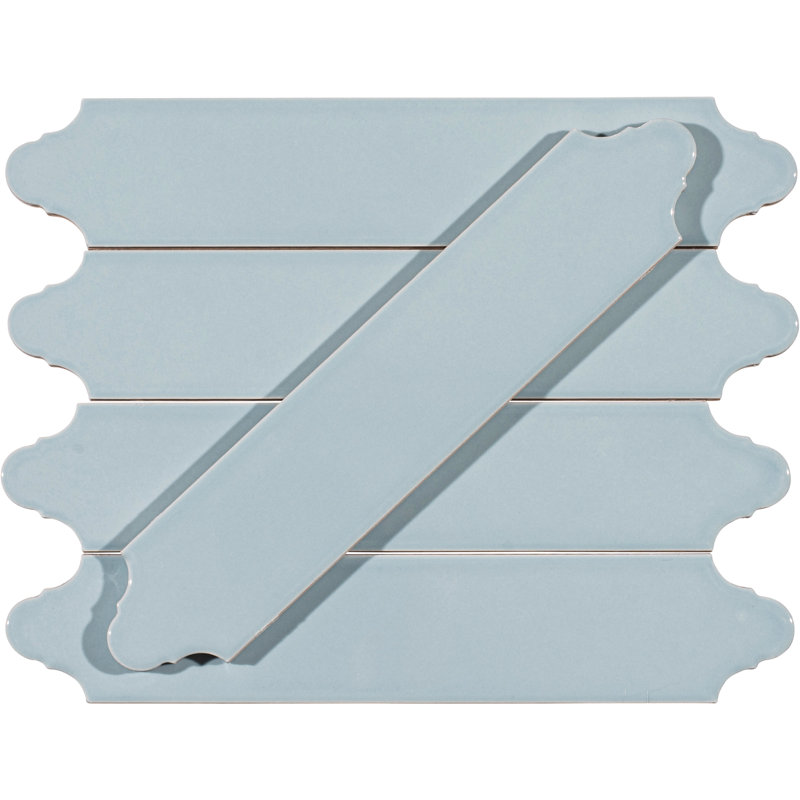 Concerto-Brassini 2-in. x 9-in. Lantern Glossy Ceramic Wall Tile, Bernolli