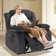 Manual Soft Chenille Fabric Reclining Chair with Heated and Massage Functions