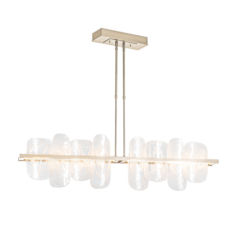 Vitre 1 - Light Kitchen Island Linear LED Pendant, Modern Brass