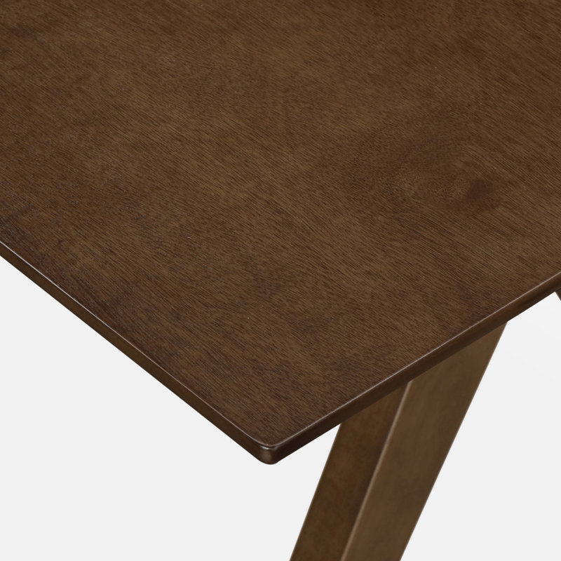 Lukas Walnut Brown Mid-Century Modern Rectangular Dining Table