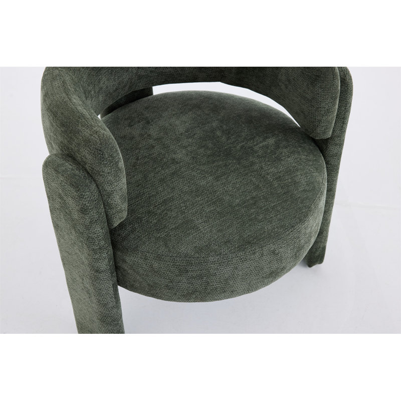 Chaise d'appoint moderne, 28.35" H x 29.53" W x 27.56" D, Antique Green Fabric