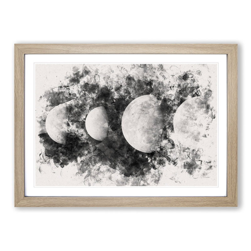 Moons of Jupiter - Picture Frame Painting Print, Oak Framed, 62cm H x 87cm W x 2cm D