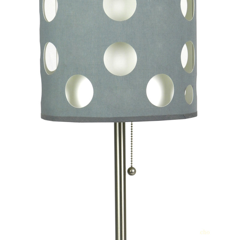 30"H GREY/WHITE RETRO TABLE LAMP