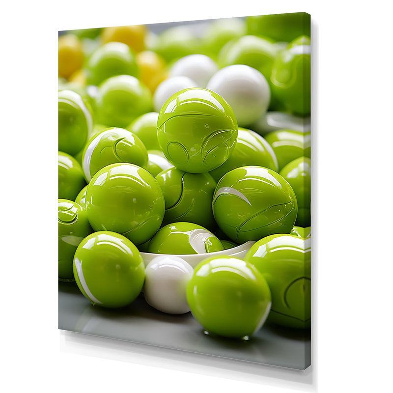 Fractale vert pomme II, Toile tendue, H 20 po x l 12 po x P 1 po
