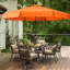 Parasol de marché Holmquist avec cantonnière festonnée, inclinaison et relevage-303353553-377547165