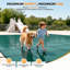 Couverture de sécurité rectangulaire Winado pour piscine creusée de 4,9 x 9,8 m (16 x 32 pi) avec marche centrale de 1,2 x 2,4 m (4 x 8 pi).-133672599
