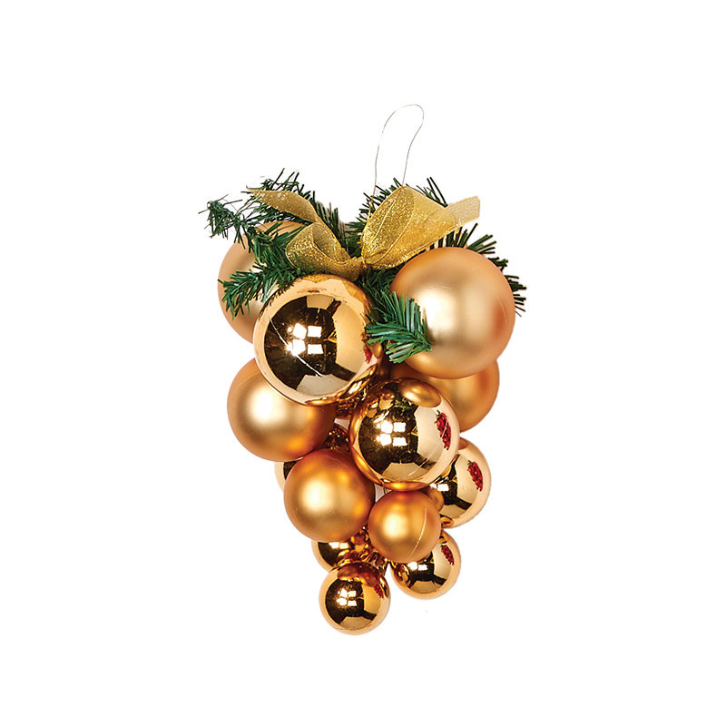 Ornement boule en plastique 8" incassable, Or