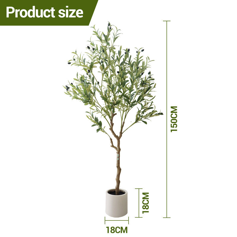 Faux Olive Tree Tree in Pot, 150 cm x 18 cm