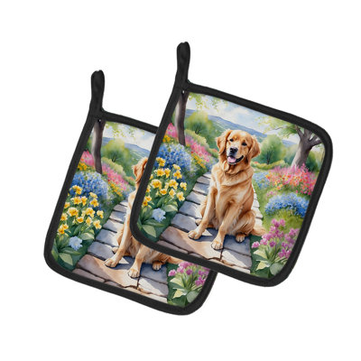 Caroline's Treasures Floral Polyester Potholder Set