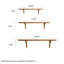 Tablette murale flottante en bois massif-1645049169