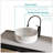 Glossy White Ceramic Basin, Durable and Elegant for Modern Kitchens and Bathrooms, Easy to Clean and Maintain