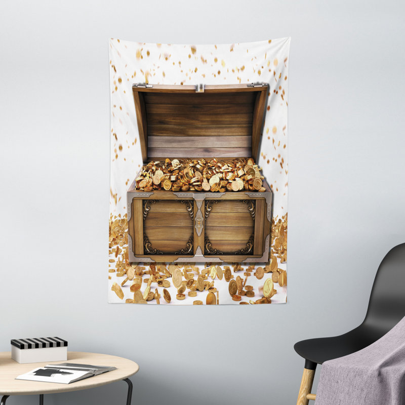 Tapisserie trésor polyester pirate, H 60 po x l 40 po