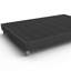 Base de lit double pour une installation sans effort - sans outils, pieds en bois modernes de 6 po, tissu d'ameublement gris foncé Rapid